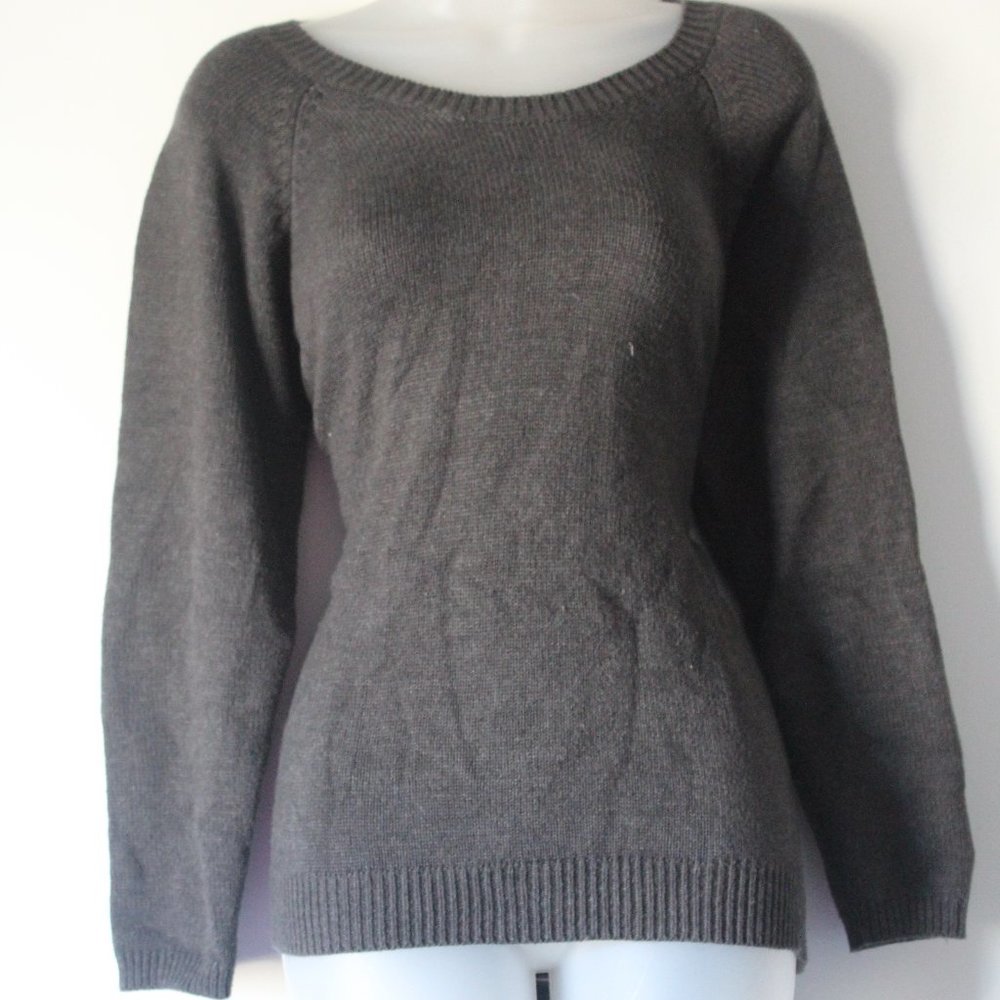 Crescent Grey Plaid Sweater